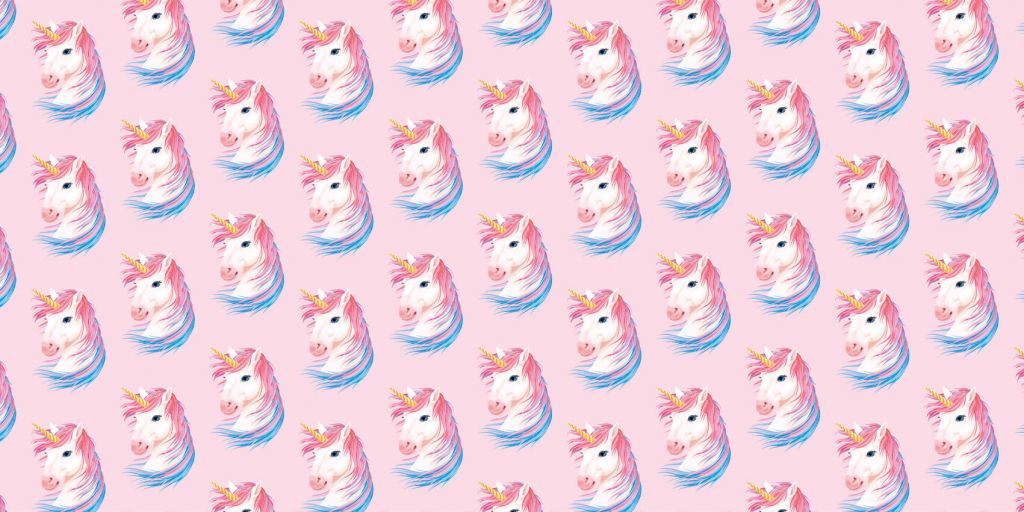 Witte unicorn met gouden hoorn