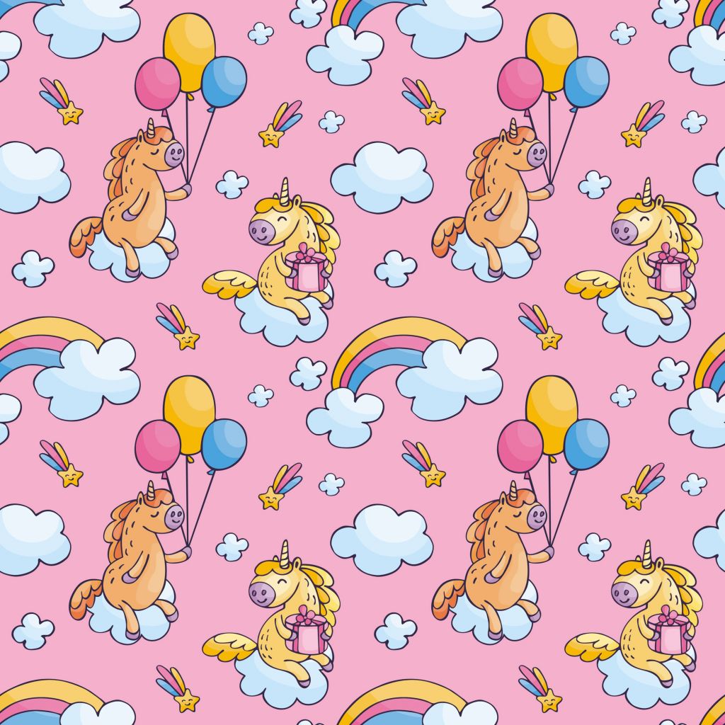 Unicorns met ballonnen