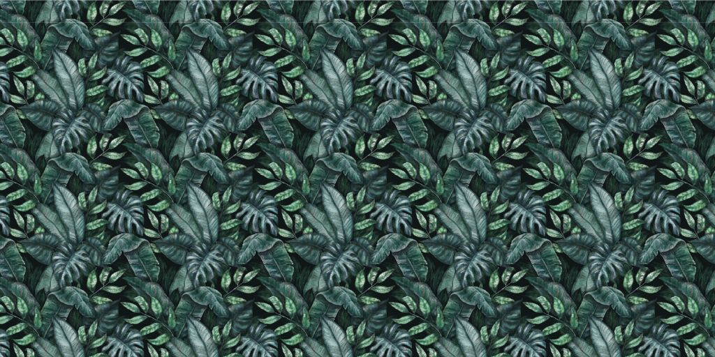 Botanisch patroon met palmbladeren