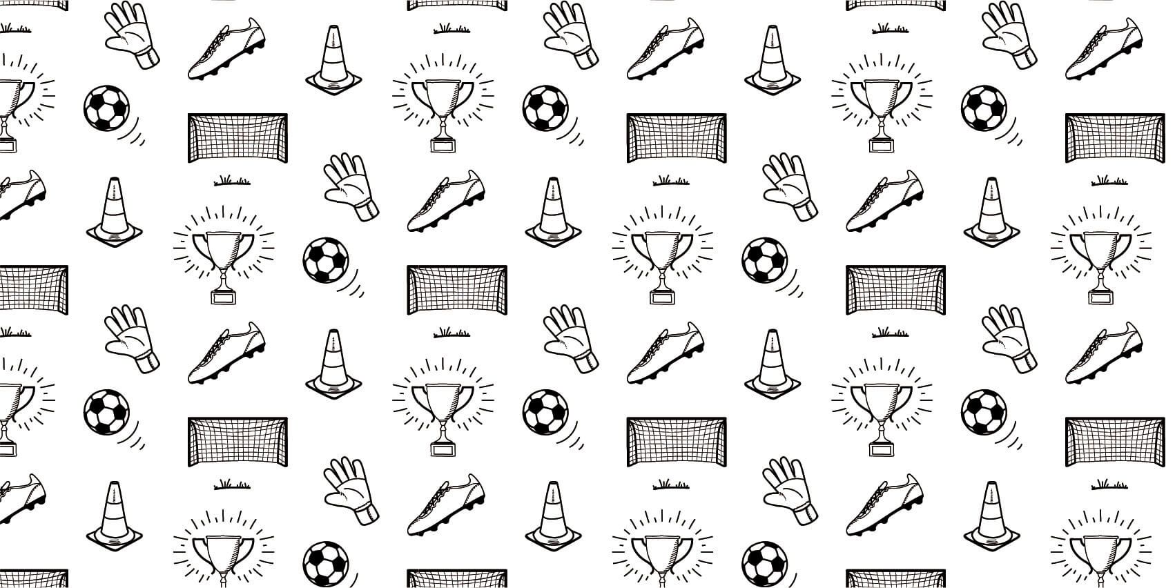 Football - Voetbal patroon - Kinderkamer
