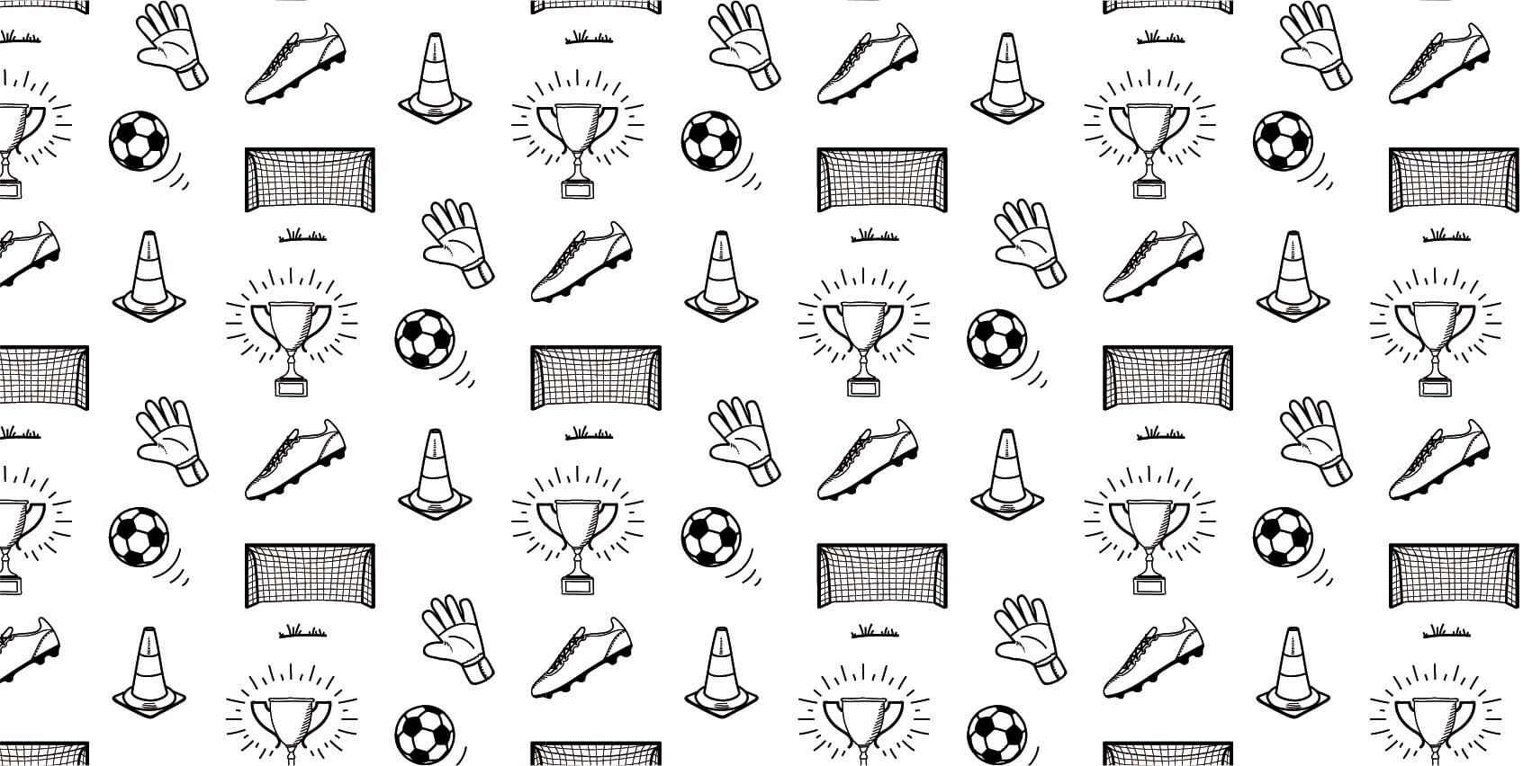 Football - Voetbal patroon - Kinderkamer Football - Voetbal patroon - Kinderkamer