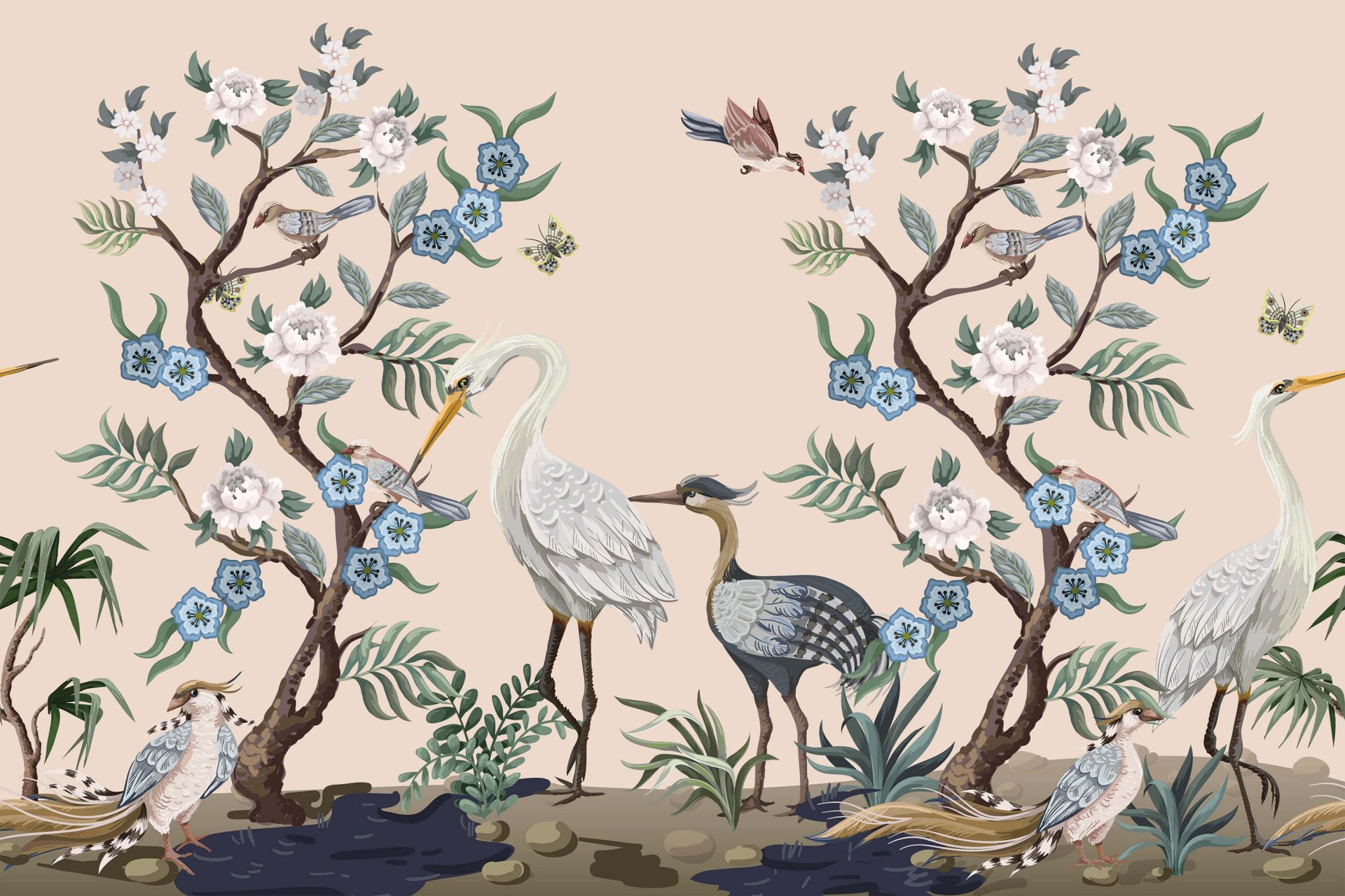 Kleurrijke reigers