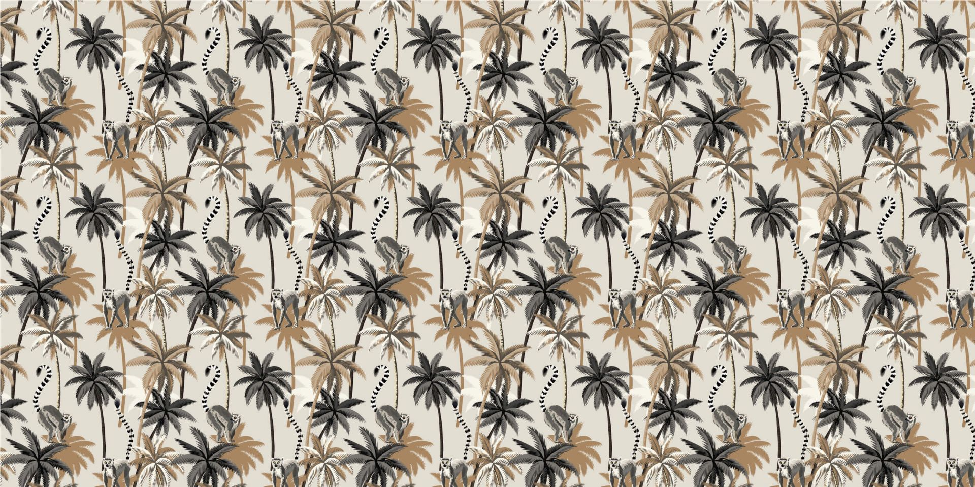 Ringstaartmaki's in de bomen