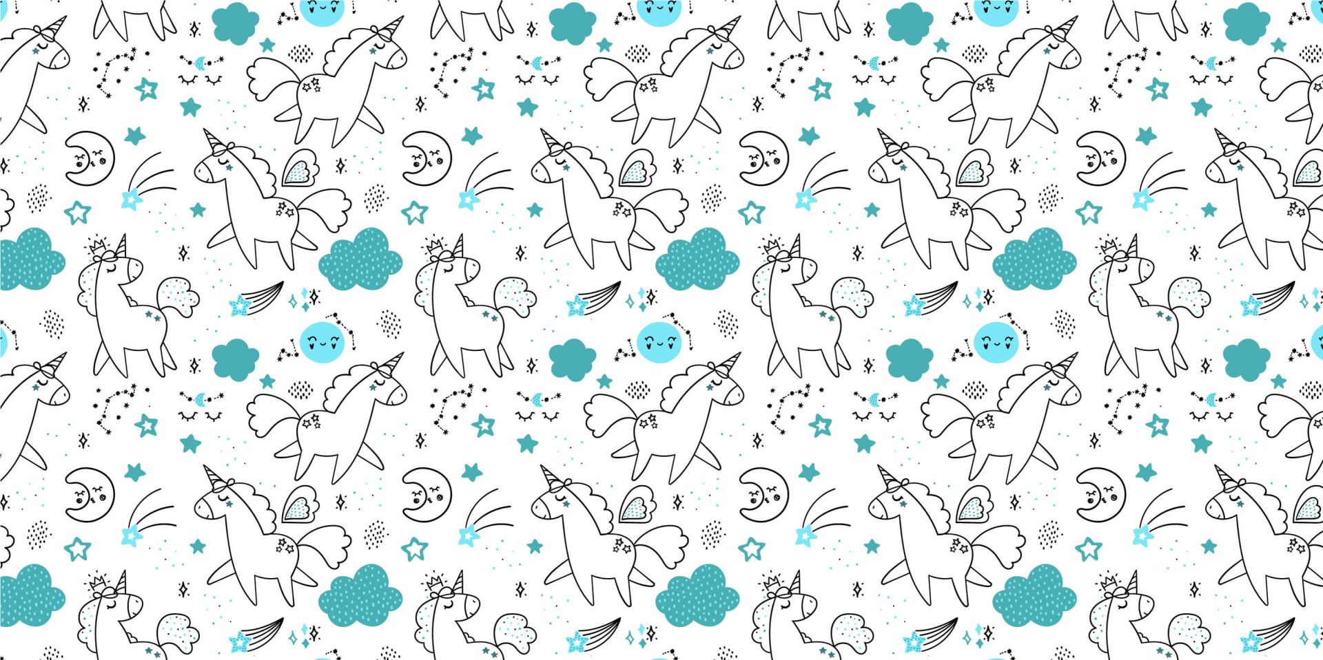Getekende unicorns