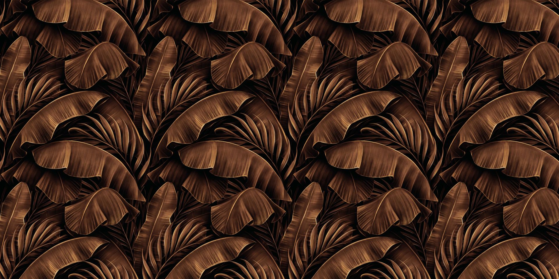 Bronzen bananenbladeren