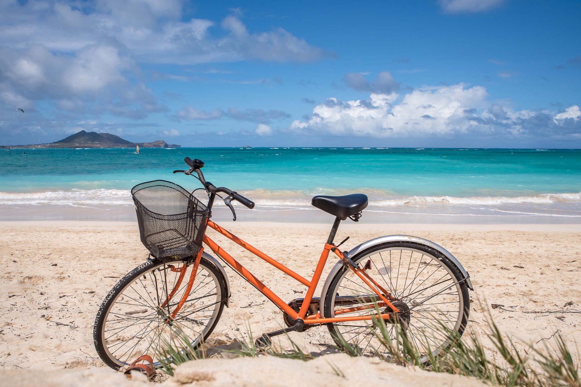 Fiets op het strand 