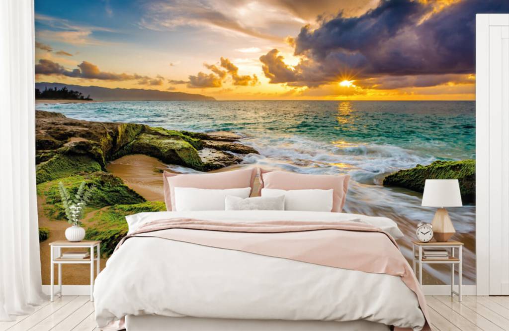 Landscape Wallpaper - Een prachtige Hawaiiaanse zonsondergang - Slaapkamer 1