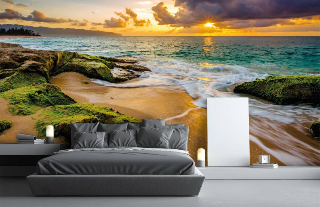 Landscape Wallpaper - Een prachtige Hawaiiaanse zonsondergang - Slaapkamer 2