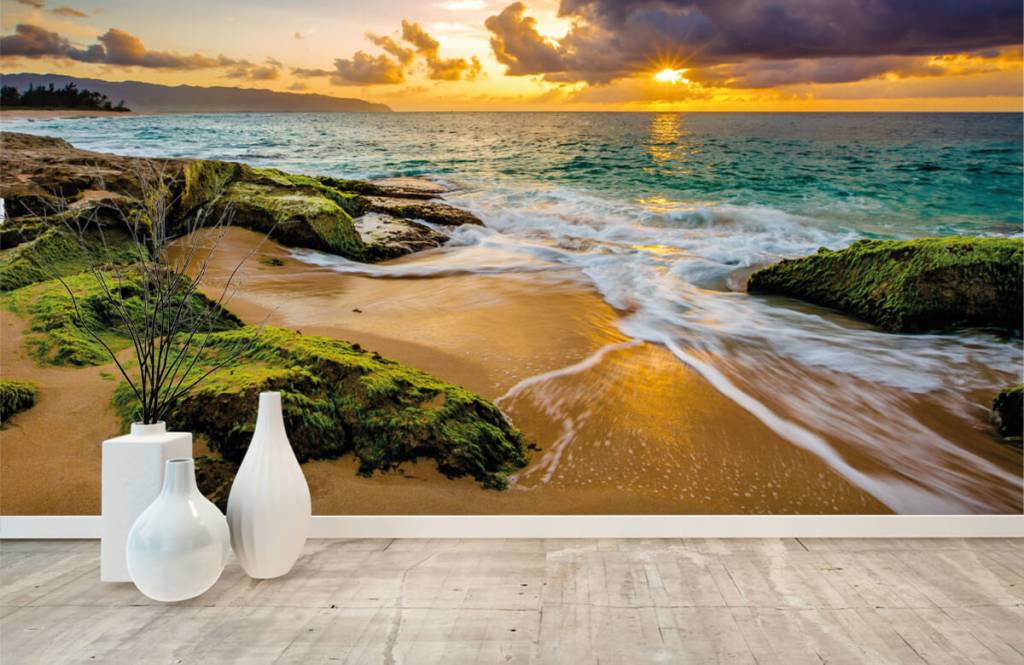 Landscape Wallpaper - Een prachtige Hawaiiaanse zonsondergang - Slaapkamer 7