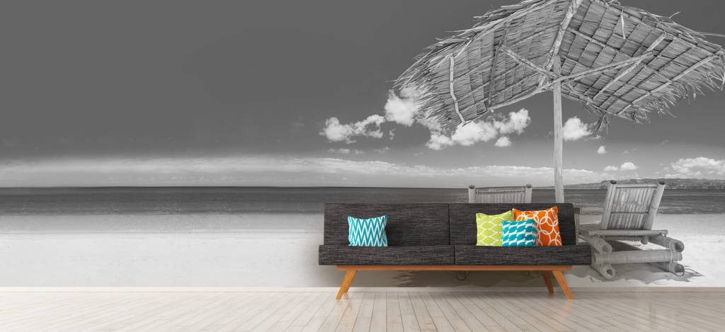 Beach Wallpaper - Ligstoelen op het strand - Woonkamer 8